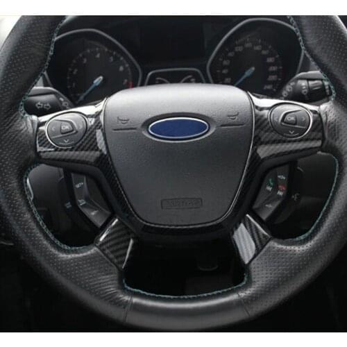 Car styling steering wheel trim cover sticker decoration case For Ford Focus 3 MK3 sedan hatchback (2012-2014)/ KUGA 2013-2015