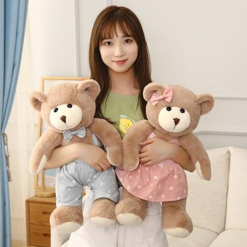 35/55cm Good Quality Soft Teddy Bear Dolls Cute Bear in Clothes & Skirt Plush Pillow Stuffed Toy Room Decor Gift for Children