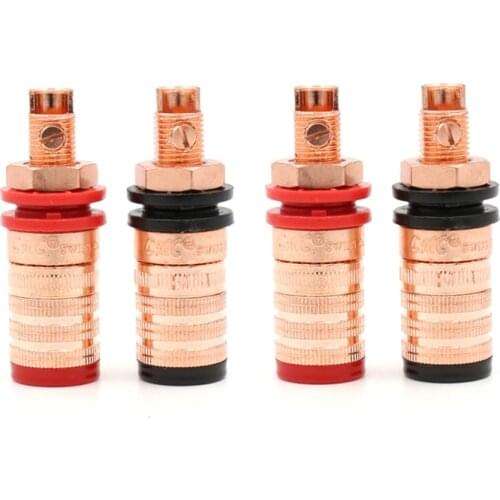 CMC-858LU-R Pure Copper Conductor Long Binding Post HIFI Speaker Terminal Speaker Binding Post Amplifier Banana Jack Connector