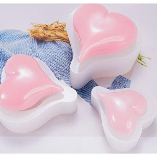 3D Heart Silicone Mould Love Heart Silicone Mold For Car Decoration DIY Candle Resin Molds