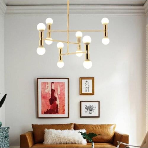 Modern Vintage magic LED pendant light hanging light sphere ball industrial LOFT Iron droplight tree classic pendant lamp