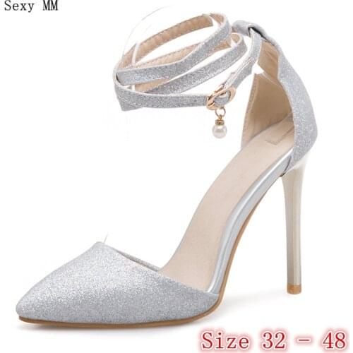 High Heels Women D'Orsay Pumps High Heel Shoes Stiletto Woman Wedding Shoes Small Plus Size 32 33 - 40 41 42 43 44 45 46 47 48