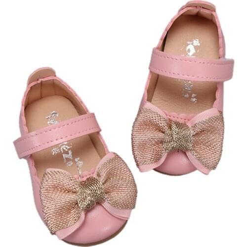 Newborn Baby Girls Bow Knot Soft Flat Shoes Mary Jane Princess First Walker Infant Toddler Non-Slip Prewalker Shoes