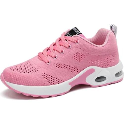 Womens Sneakers Comfortable Breathable Shock-Absorbing Slow-Pressure Flying Woven Uppers Non-Slip Wear-Resistant Sports Shoes