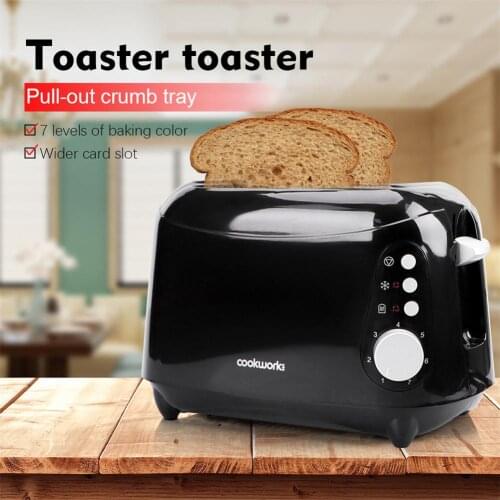 1 Set Of Smart Led Display Toasters 2 Slice Breakfast Toasters With Extra Wide Slot (UK Plug)