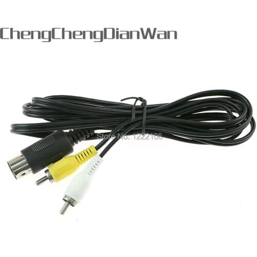 1PCS 1.8m AV Audio Video Cable Cord Lead For Sega Fifth Generation Mega Drive Genesis 1 Master System 1 Cable