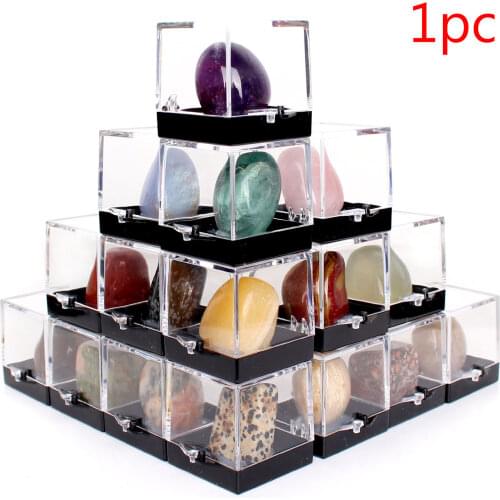 1PC Natural Polished Mini Crystal Freedom Palm Tumbled Gems Quartz Pocket stone Box Collection Mineral Specimen Healing Gift