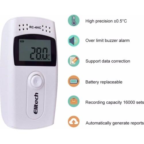 10 Pieces/Lot RC-4HC Digital USB Temperature Humidity Data Logger High Precision Temperature Recorder with Built-in NTC Sensor