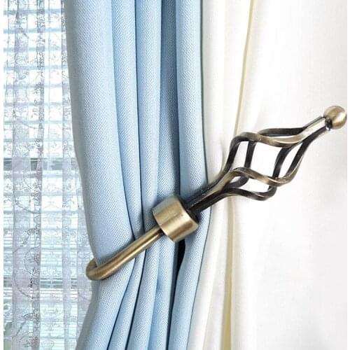 2 Pcs/Set U - Shaped Curtain Hooks Metal Curtain Hook Curtain Holder Curtains Decoration Accessories