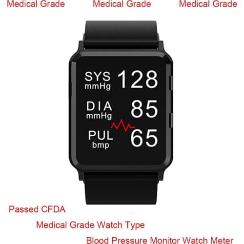 2021 Word First Wristwatch Medical Grade Blood Pressure Meter Accurate Heart Rate Time display Long Time Standby Sphygmometer