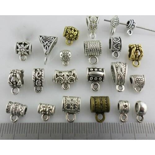 30 Styles Mixed Gold/Silver/Bronze Alloy Metal Connectors Spacer Beads Charms Pendants Jewelry Findings