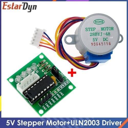 5V 4-Phase 28YBJ-48 DC Gear Step Stepper Motor+ULN2003 Driver Board ULN2003 PIC MCU DIY