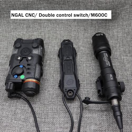 Airsoft L3-NGAL CNC Metal VersionM600 Dual Control Switch Set Green Red IR Laser Sight Tactical Weapon Flashlight Hunting