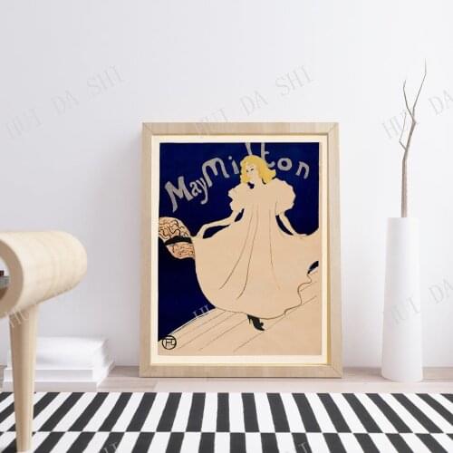 Henri de Toulouse-Lautrec, May Milton, 1895. Fine art poster prints, vintage illustration, retro wall decor, art print