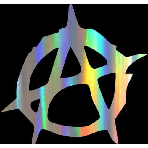 Car Sticker 3D 10.1cm*9.5cm Anarchy Decals Decoration Funny Car Sticker Motorcycle Car Vinyl Laser Car Styling
