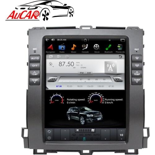 Android 8.1 Tesla Style 10.4" Car GPS Navigation for Toyota Prado car 2002-2009 2 Din car radio cassette player multimedia 2din