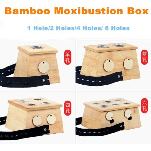 Bamboo Moxibustion Moxa Burner Box Acupuncture Relaxation Roller Stick Acupoint Massage