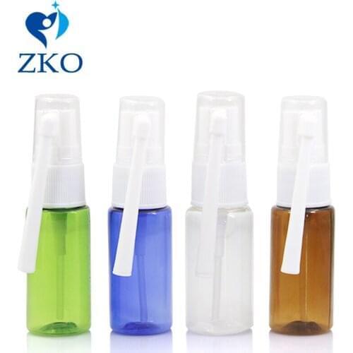 Free Shipping 500pcs/Lot 15ml round clear plastic nasal spray bottle bottle low price Cosmetics bottle pump bottle