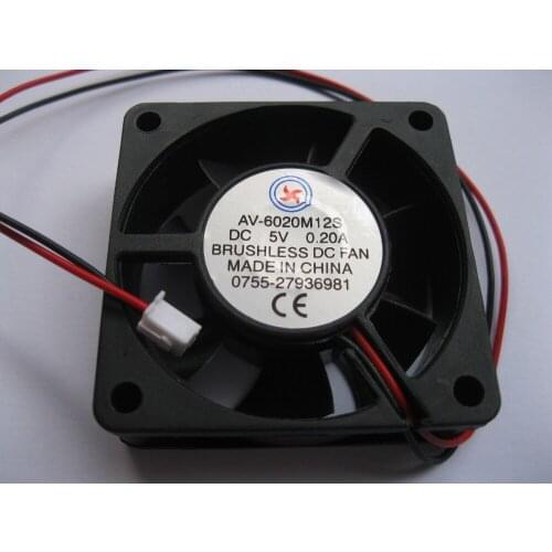 1 pcs Brushless DC Cooling Fan 7 Blade 5V 6020S 60x60x20mm 2 Wires