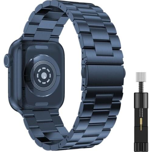 Business Watch Bands for Metal Apple Watch Band 38mm 40mm 42mm 44mm Stainless Steel Wristband for Iwatch Series 1/2/3/4/5/6/SE