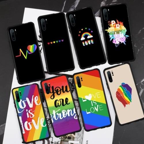 Gay Lesbian LGBT Rainbow Phone Case For Huawei P 20 30 40 lite pro smart 2019 honor 10 i lite 8x nova 5t mate 20 pro funda