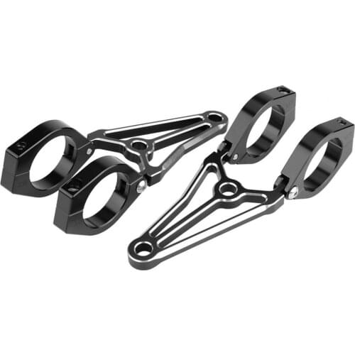 41mm Black CNC Motorcycle Headlight Mount Bracket Fork Turn Light Clamps For Harley Yamaha Triumph