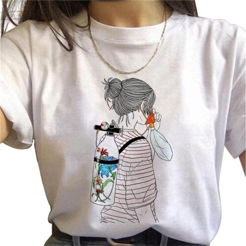 Aesthetic Women T shirt fashion tshirt Harajuku White Round Neck Ladies tshirt Short Sleeve Casual Summer tee shirt femme