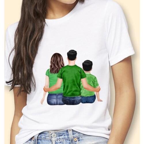 Women son lovely love mom mama family mother aesthetic Lady Cartoon Graphic Tshirt T-Shirt Female Tops Tees Print Clothes