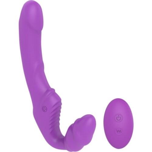 IKOKY 9 Mode Sex Products AV Magic Wand Remote Control Silicone Dual Head Vibrator Sex Toys for Female Lesbian Prostate Massage