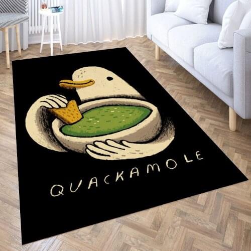 Quacamole Carpet for Living Room 3D Anime Cartoon Rug Gamer Teen Room Bedside Lounge Rug Kids Children Floor Mats
