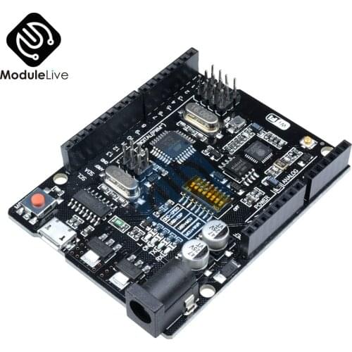 DC 7-12V UNO R3 ATmega328P + WIFI ESP8266 32Mb Flash Memory USB to TTL CH340G Development Board For Arduino WeMos NodeMCU ONE