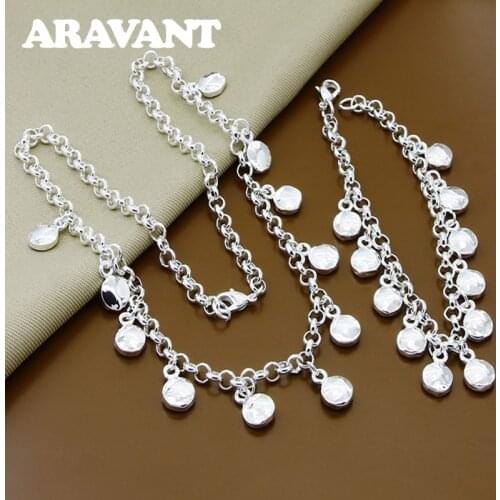 925 Silver Jewelry Sets For Women Bohemia Style Necklace Bracelets Wedding Jewelry Gifts