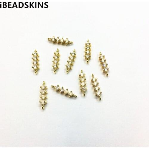 New arrival! 19x5mm 50pcs Copper/Cubic Zirconia Connectors for Earrings parts,hand Made Earrings Necklace Findings Jewelry DIY