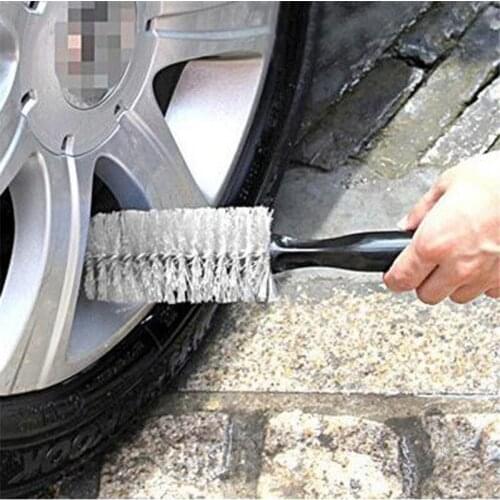 New Tire Rim Scrub Vehicle Washing Wheel Hub Handle Cleaning Tool Fits Car Truck Motorcycle Bike Brushes Handy Washable Cleaner