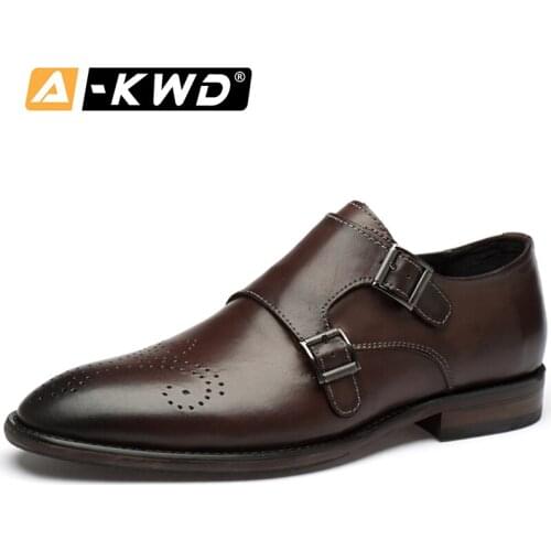 Men Wedding Shoes Classical Style Business Shoes for Men Genuine Leather Fashion Design Mens Dress Shoes Loafers Big Size 35-48