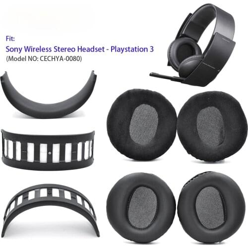 Ear Pads Earpads Cushion Earmuffs With Headband for Sony PS3 Wireless Stereo Headset Playstation 3 ( CECHYA-0080)