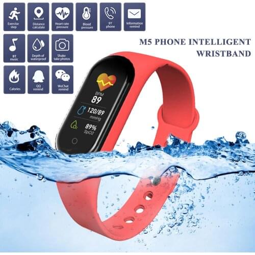 M5 Intelligent Wristband Smart Band BT Phone Fitness Watch Heart Rate Blood Pressure Monitor Waterproof
