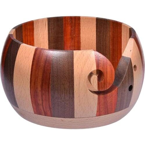 Vintage Rosewood Handmade Wooden Yarn Bowl | Knitting Bowls | Crochet 15cm