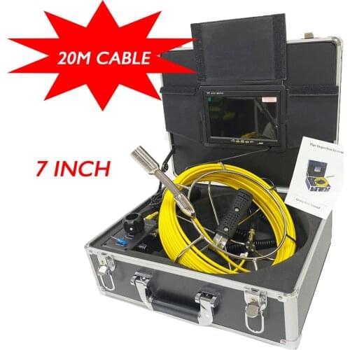 23MM IP68 Waterproof Industrial Pipe Sewer Inspection Video Camera 7inches Pipe Industrial System 20-50m Cable