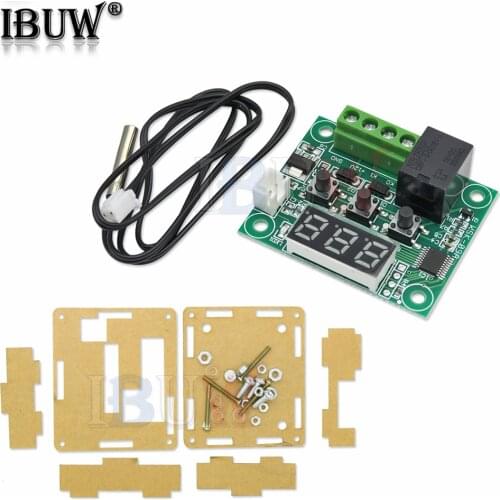 W1209 -50-100C DC 12V digital temperature controllear thermostat temperature control thermostat switch plate W1209 case