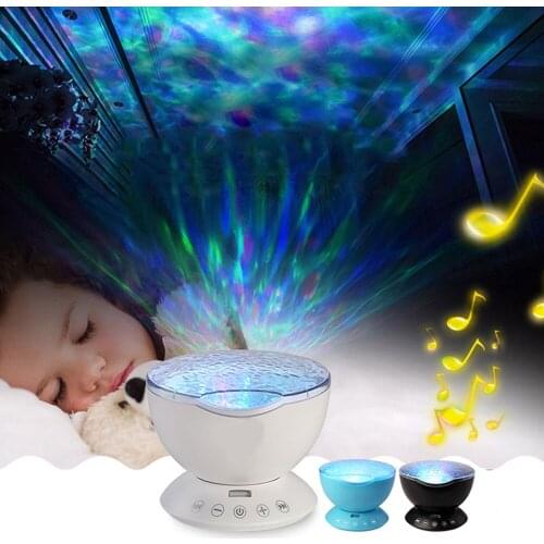 Star Projector Lamp Children Bedroom LED Night Light Baby Lamp Decor Music Player with 4 Hypnotic Musics & Remote Control