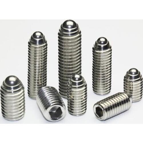10pcs M3/M4/M5/M6/M8 wave bead screw hexagon positioning steel bead hex spring ball plunger stainless steel