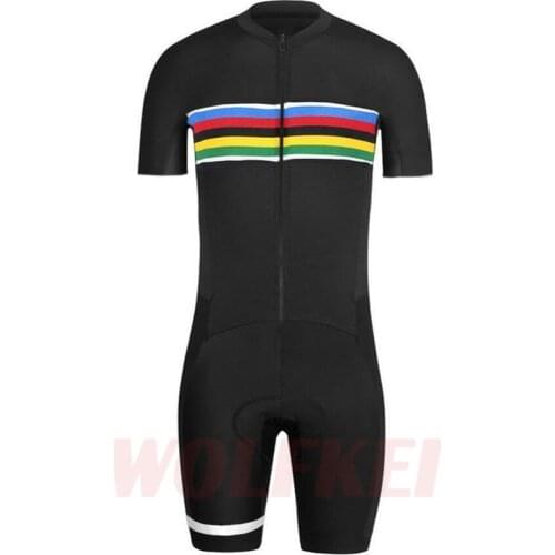 2021 Rainbow BLACK Men Summer Cycling Clothing one piece Skinsuit Bodysuit Ropa Ciclismo Outdoor Road bike clothes