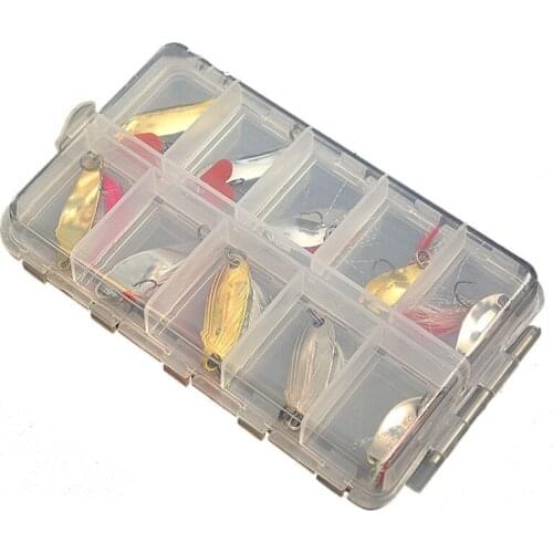 24 Pcs/Lot Metal Spoon Spinner Fishing Lure Hard Baits Lake Sequins Spoon with Feather Fishing Tackle Spoon Baits L126