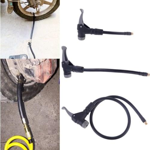 Car Inflator Hose Adapter Twist Lock Air Chuck with Air Hose and Standard Fine Thread for Car Compressor Pump