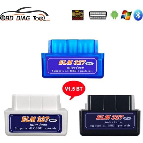 Super OBD ELM327 V1.5 Bluetooth-compatible OBD2 Car Scanner Tool ELM 327 OBDII Automotive Diagnostic for Android&PC Free Ship