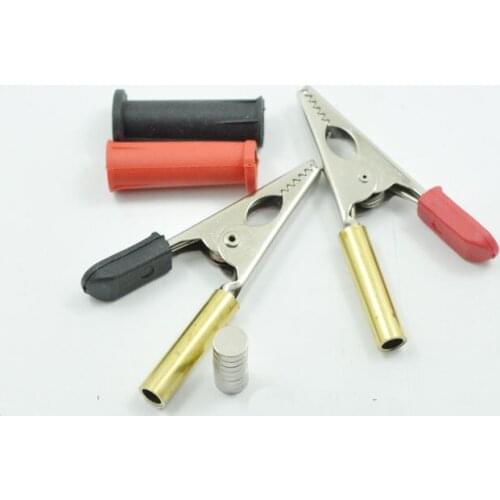 Free shipping 10pair high quality Plug big size 65mm Copper Alligator clip copper nickel plating alligator clip connector