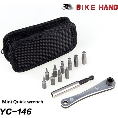 Bikehand Taiwan Bicycle Repair Tools speed wrench socket head wrench Bike repair kits Cross screwdriver Ring spanner Tool Sets