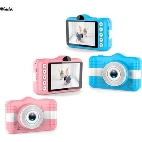 Childrens Camera Cute Cartoon Mini Digital Camera For Kids 3.5 Inch 12MP 1080P Photo Video Camera Child Birthday Christmas Gift
