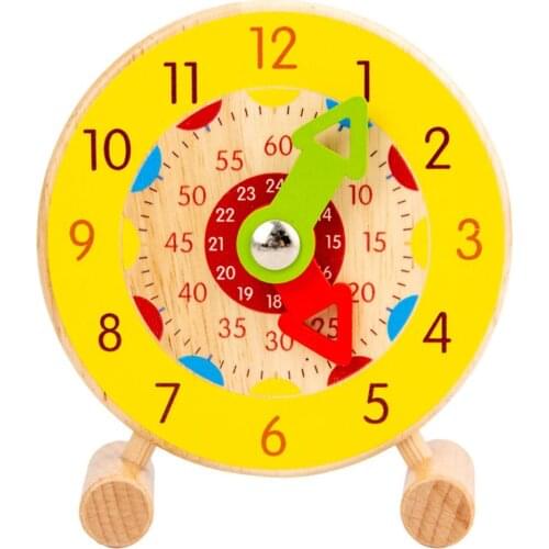 Wooden Clock Teaching Time Toy Children Learning Digital Clock Cognitive Early Education Educational Toy Birthday Gift